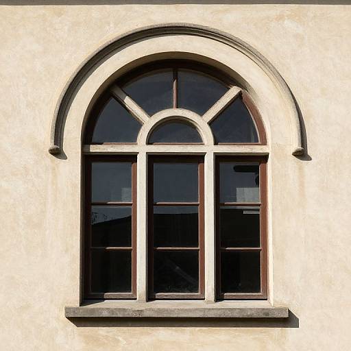 Vintage Arched Window Stock Photo