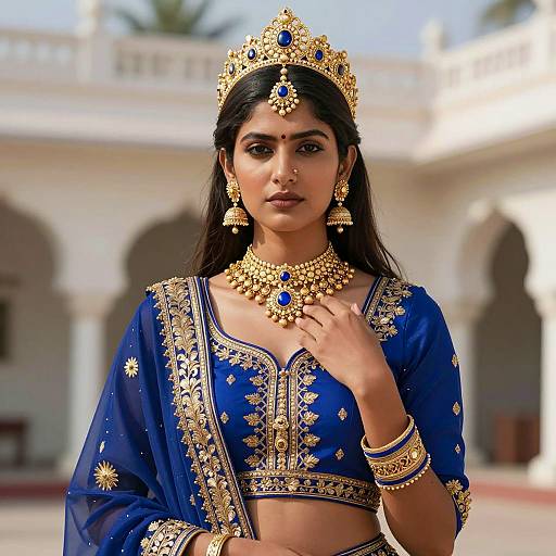 Elegant Indian Woman in Traditional Attire