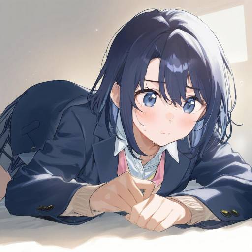 Illustration of Adachi sakura, adachi to shimamura in the style of Jill 07km