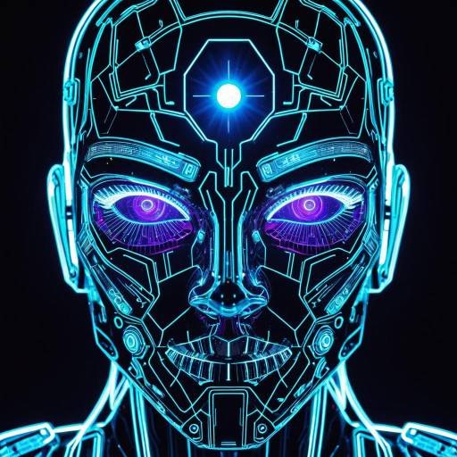 Radiant Android: A Fusion of Light and Tech