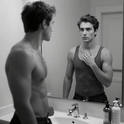 Intimate Reflection in Monochrome