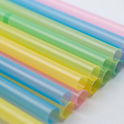 Vibrant Close-Up of Colorful Straws