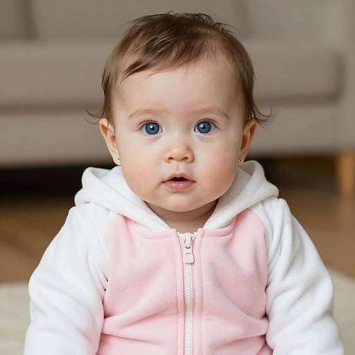 Baby Girl in Pink Hoodie