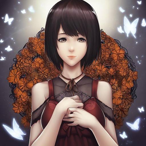 Illustration of Amakura mio, fatal frame in the style of Ks (xephyrks)