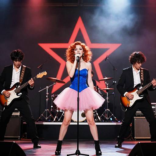 Epic Rock Band Performance on Stage