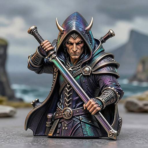 Detailed Rogue Line Art Trinket