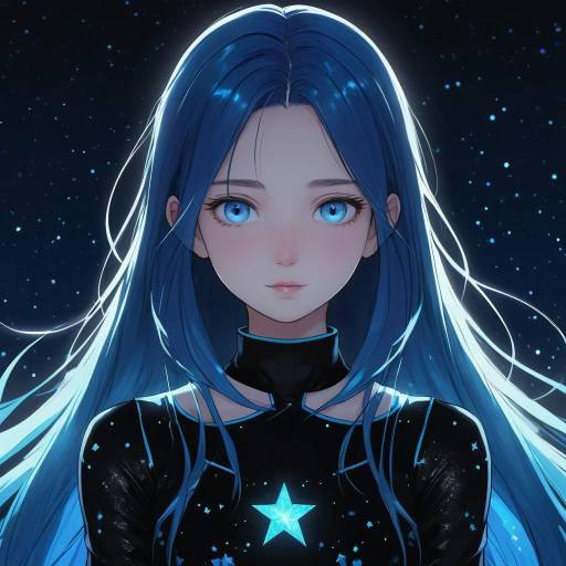 Glowing Silhouette of a Mystic Girl