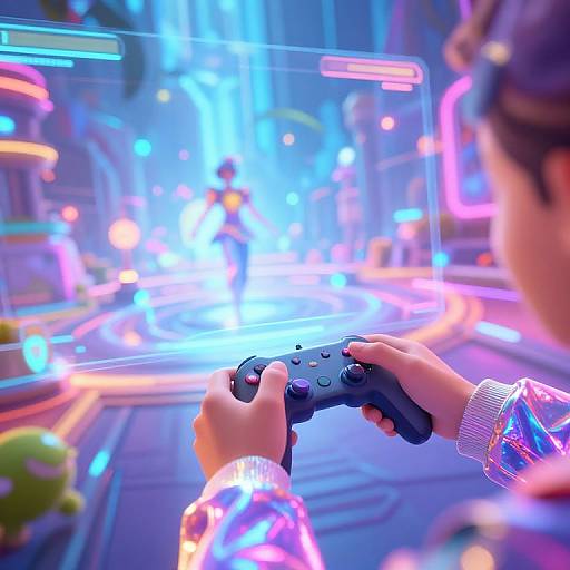 AI Tween in Vibrant Virtual Fantasy