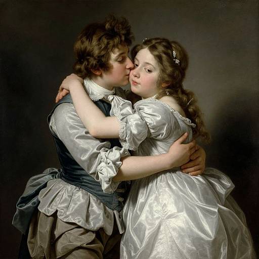 Amorphous Boy and Girl Hug