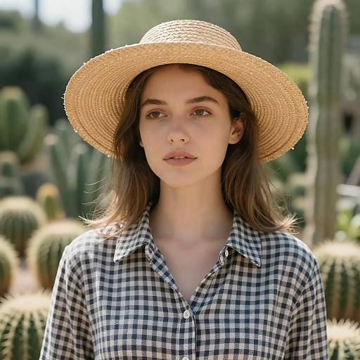 Sunlit Garden Portrait of a Young Woman