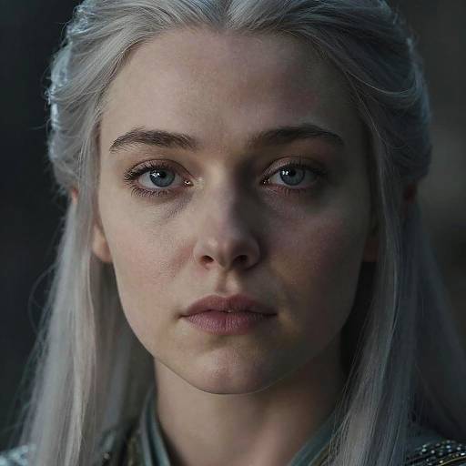 Hyperrealistic Elf Portrait with Silver Hair