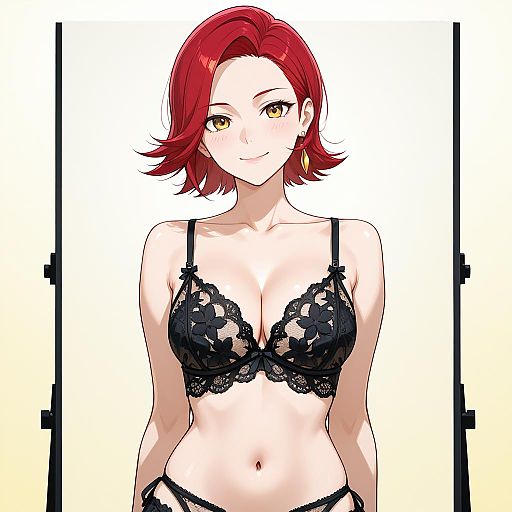 Confident Soccer Mom in Lingerie Shoot