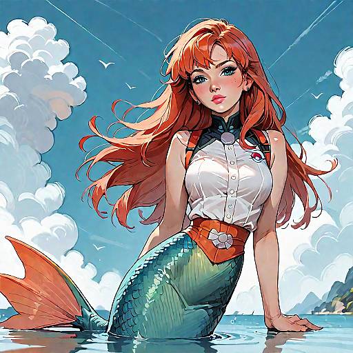 Anime Mermaid Misty Cowboy Shot