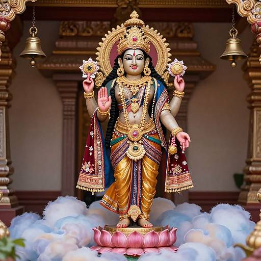 Divine Venkateswara on Lotus Pedestal