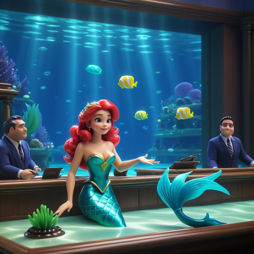 Pixar-Style Underwater Courtroom Drama