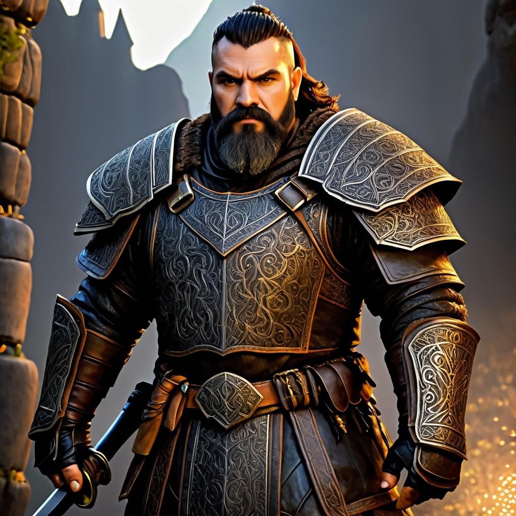 Epic Dwarven Warrior Character Art