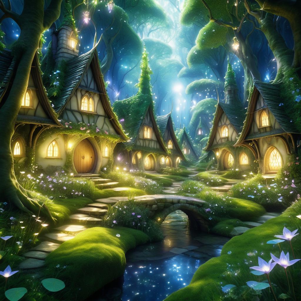 Mystical Elf Village in Enchanted Forest