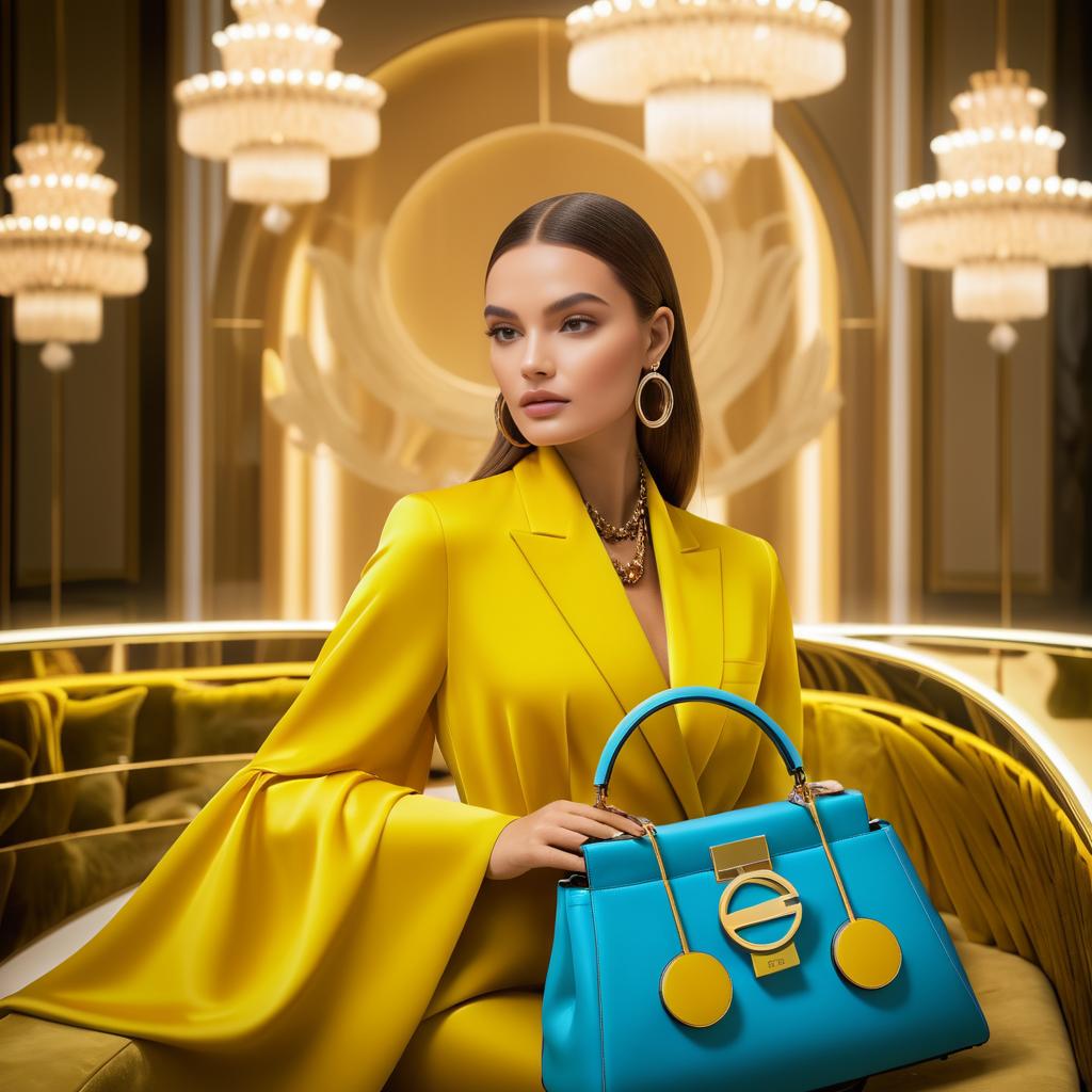 Luxurious Fashion Photography of a Fendi Woman