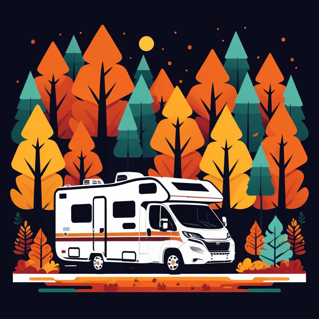 Flat Motorhome in Autumn Forest Design