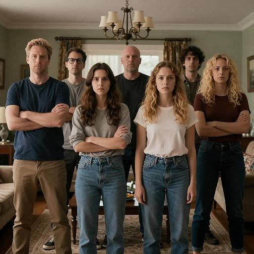 Diverse Group in a Stylish Living Room