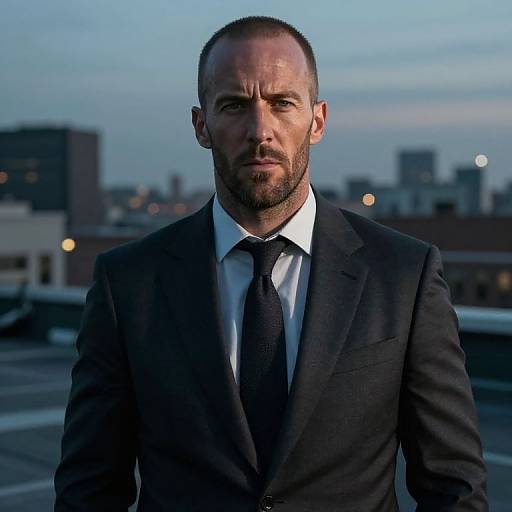 Jason Statham Intense Urban Portrait