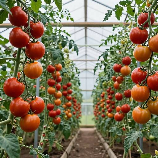 Surreal Gravity-Defying Tomato Greenhouse