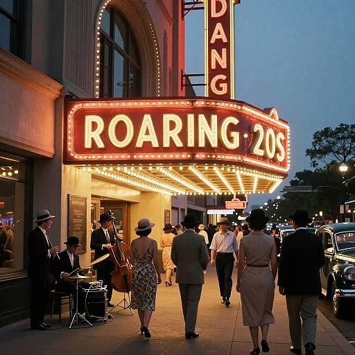 Roaring 20's Vintage Theater Scene