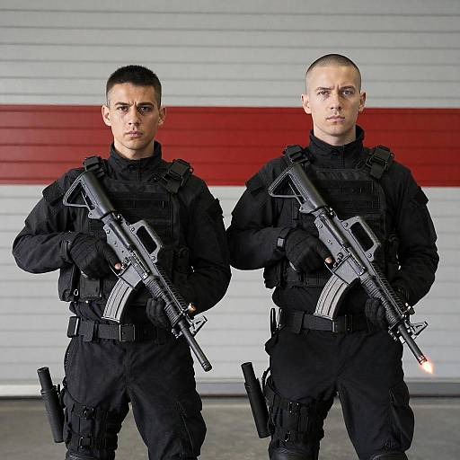 Tactical Soldiers with Muzzle Flash