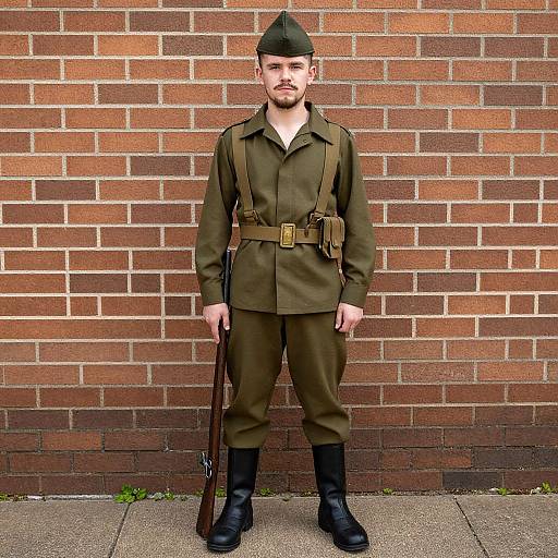 Confederate Soldier in Military Uniform