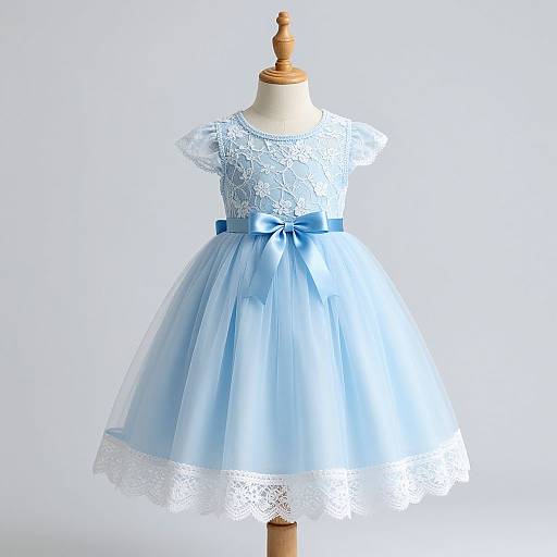 Light Blue Children's Lace Dress