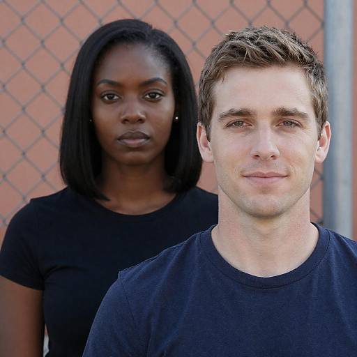 Contrasting Portrait Behind a Fence