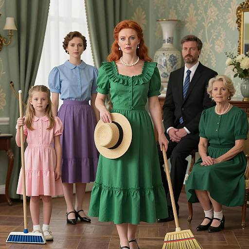 Charming Family Portrait in Color