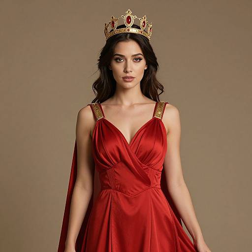 Red Roman Goddess Costume Woman