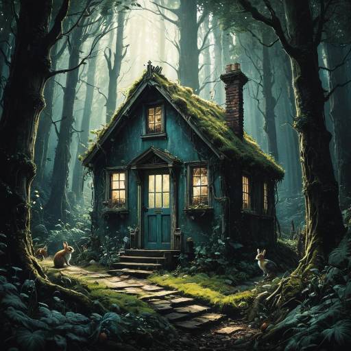 Enchanted Abandoned Tiny Home Painting