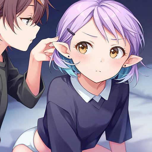 Illustration of Amity blight, the owl house in the style of Kuroi (liar-player)