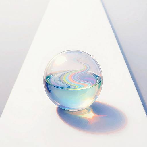 Surreal Glass Kegelkugel Illustration