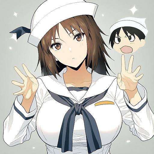 Illustration of Murakami (girls und panzer), girls und panzer in the style of Mashima shima