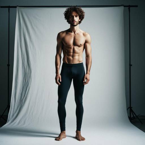 Slim Fit Male Model in Fitted Leggings