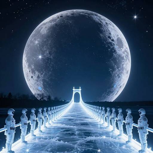 Starlight Bridge Between Radiant Moons
