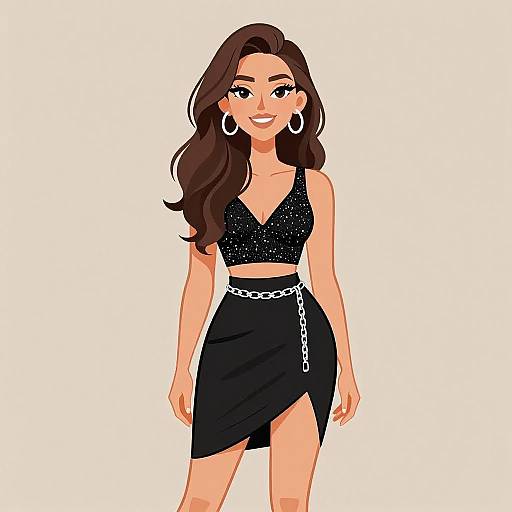 Elegant Woman in Evening Wear