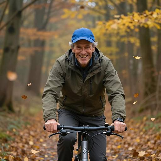 Joyful Cycling in Autumn's Embrace