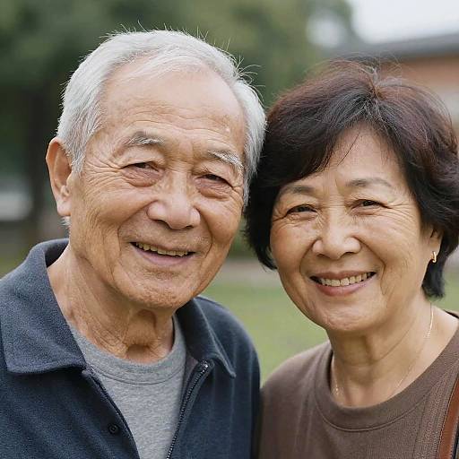 Warm Close-Up Portrait of Two Generations