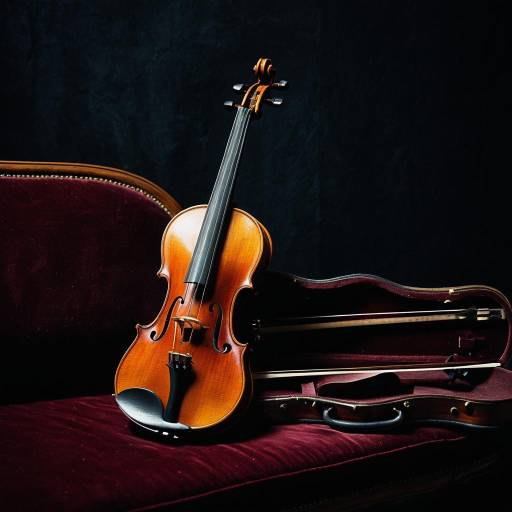 Elegant Still Life of an Old Violin