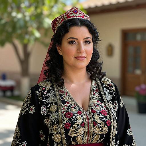 Armenian Folk Woman in Traditional Costume
