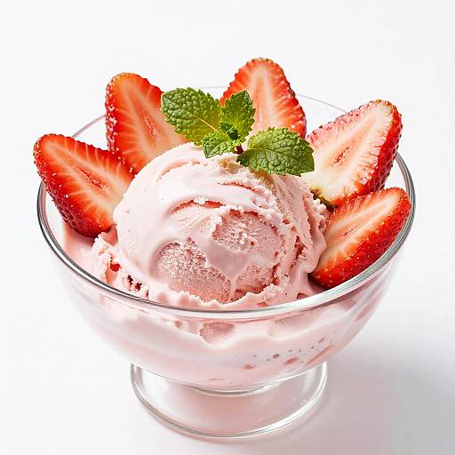 Colorful Strawberry Ice Cream Delight