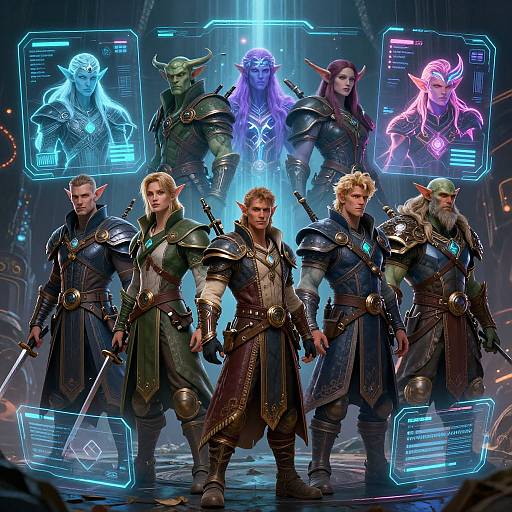 Futuristic AI-Generated DnD Characters