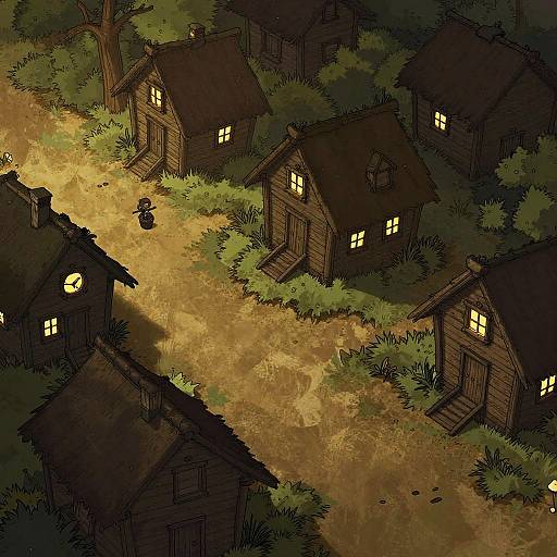 Don't Starve Style Dusk Village