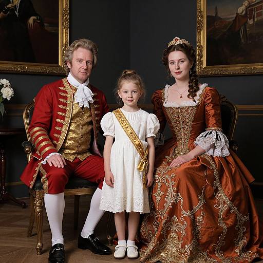 Ornate Historical Family Portrait