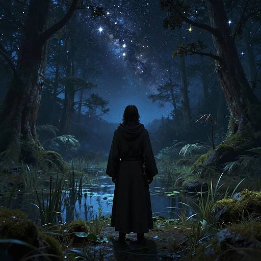 Ancient Druid in Enchanted Swamp