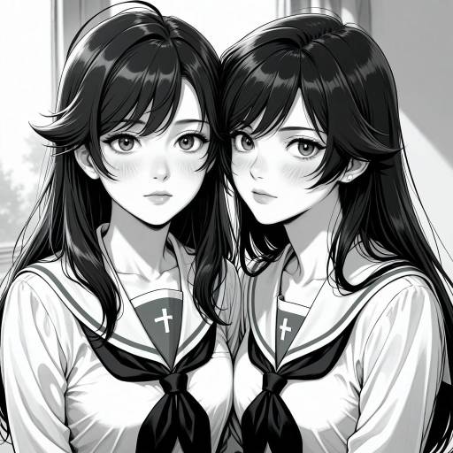 Monochrome Comic of Isuzu Hana and Friends